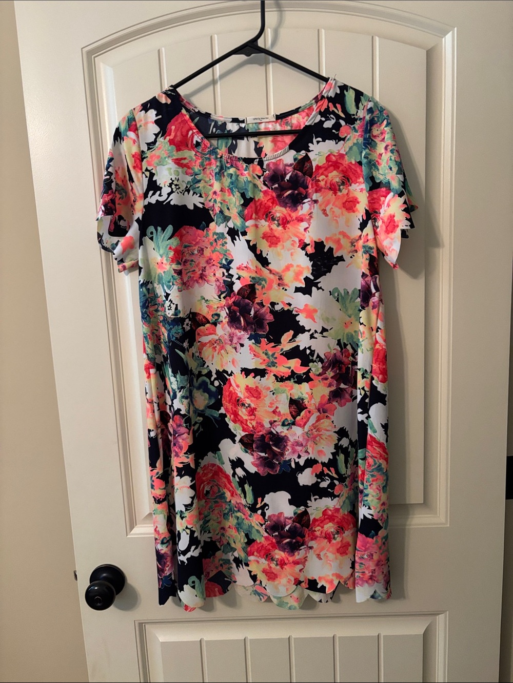 12 Pm By Mon Ami Floral Mini Dress in Black, Pink, Coral, Green